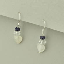 картинка Серьги 'SUNSTONES' Горный хрусталь Каирская ночь Чешский хрусталь от магазина Wolves