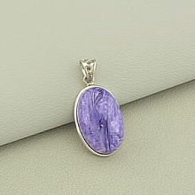 картинка Кулон Чароит 27х16мм (Серебро(925)) от магазина Wolves