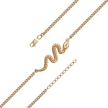 картинка Женский браслет Змея позолоченный от магазина Wolves