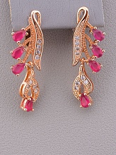 картинка Серьги 'Pataya' Фианит (позолота 18к) от магазина Wolves