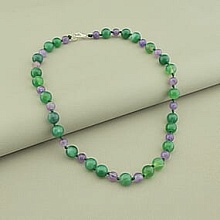 картинка Бусы 'SUNSTONES' Агат Аметист 39 см от магазина Wolves