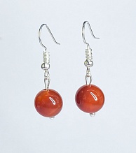 картинка Элитные Серьги Сердолик №2 от магазина Wolves