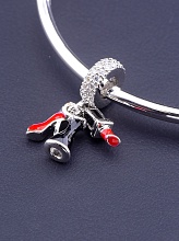 картинка Шарм 'Pandora style' Эмаль  (родий) от магазина Wolves