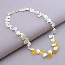 картинка Бусы 'SUNSTONES' Жемчуг Серебро(925) 43 см от магазина Wolves