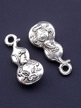 картинка Подвеска Тыква-горлянка с Быком цвет серебро 12 штук от магазина Wolves