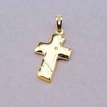 картинка Крестик 'XUPING' Фианит  (позолота 18к) от магазина Wolves