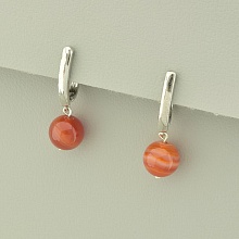 картинка Серьги 'SUNSTONES' Сердолик  (родий) от магазина Wolves