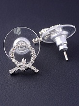 картинка Серьги Фианит 'Saiya' (родий) от магазина Wolves