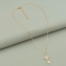 картинка Подвеска 'Saiya' Фианит 41 см (позолота 18к (розовая)) от магазина Wolves