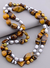картинка Бусы Тигровый глаз Жемчуг 100 см от магазина Wolves