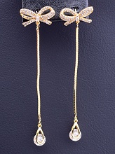 картинка Серьги 'XUPING' Фианит  (позолота 18к) от магазина Wolves