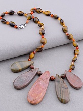 картинка Бусы Яшма Тигровый глаз Сердолик 47 см от магазина Wolves