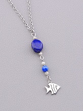 картинка Подвеска 'SUNSTONES' Кианит Лазурит 45 см от магазина Wolves