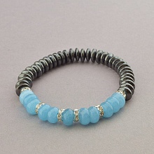 картинка Браслет 'SUNSTONES' Кварц Гематит 18 см от магазина Wolves