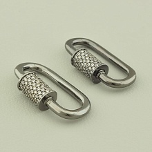 картинка Замочек Фианит 29х15мм (хром) от магазина Wolves