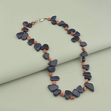 картинка Бусы 'SUNSTONES' Каирская ночь Золотой Песок 49 см от магазина Wolves