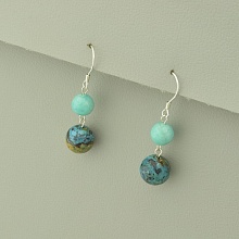 картинка Серьги 'SUNSTONES' Хризоколла Амазонит от магазина Wolves