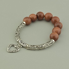 картинка Браслет из Золотого Песка, с подвеской сердечко от магазина Wolves