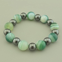 картинка Браслет 'SUNSTONES' Агат Гематит 17 см от магазина Wolves