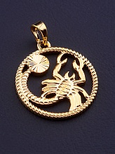 картинка Кулон Скорпион 'XUPING' (позолота 18к) от магазина Wolves