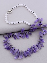 картинка Бусы Аметист Лунный камень 52 см от магазина Wolves