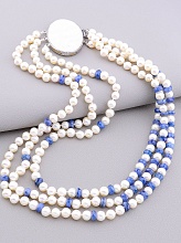 картинка Бусы 'SUNSTONES' Кианит Жемчуг Перламутр 49 см от магазина Wolves