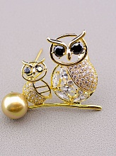 картинка Брошь Майорка Фианит (позолота 18к) от магазина Wolves