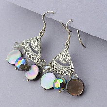 картинка Серьги Перламутр Чешский хрусталь от магазина Wolves