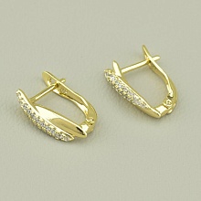 картинка Серьги Фианит 'XUPING' (позолота 18к (лимонная)) от магазина Wolves