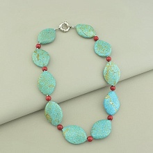 картинка Бусы 'SUNSTONES' Коралл Бирюза 47 см от магазина Wolves