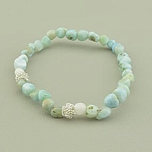 картинка Браслет 'SUNSTONES' Ларимар 17 см от магазина Wolves