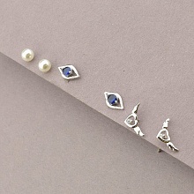 картинка Серьги 'Saiya' Майорка (родий) от магазина Wolves