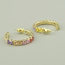 картинка Серьги 'Saiya' Фианит (позолота 18к (лимонная)) от магазина Wolves