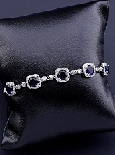 картинка Браслет 'Saiya' Фианит 17 см (родий) от магазина Wolves