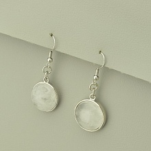 картинка Серьги Горный хрусталь 43х18 от магазина Wolves