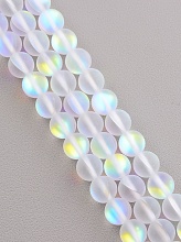 картинка Нитка Опаловое стекло 39 см 10 мм от магазина Wolves