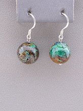картинка Серьги с хризоколлой и серебряным замком от магазина Wolves