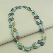 картинка Бусы Яшма Чешский хрусталь 130 см от магазина Wolves