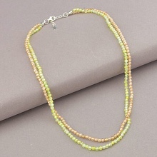 картинка Подвеска 'SUNSTONES' Циркон Серебро(925) 40 см от магазина Wolves