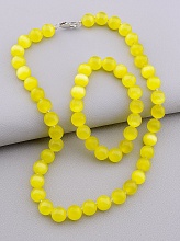 картинка Бусы+Браслет Кошачий глаз 45 см от магазина Wolves