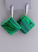 картинка Серьги 'Stainless Steel' Малахит от магазина Wolves