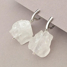 картинка Серьги 'SUNSTONES' Розовый кварц Серебро(925) от магазина Wolves