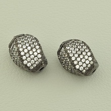 картинка Вставка Фианит 14х9мм (хром) от магазина Wolves