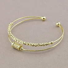 картинка Браслет 'Saiya' Фианит 17 см (позолота 18к (лимонная)) от магазина Wolves