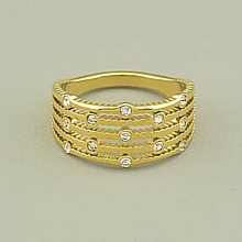 картинка Кольцо 'XUPING' Фианит (позолота 18к (лимонная)) от магазина Wolves