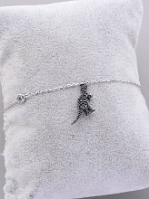 картинка Браслет 'Saiya' Фианит 17 см (родий) от магазина Wolves