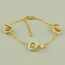 картинка Браслет 'Winniana' Фианит 20 см (позолота 18к (лимонная)) от магазина Wolves