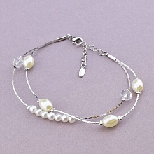 картинка Браслет 'XUPING' Майорка 18 см (родий) от магазина Wolves