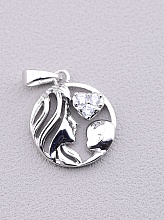 картинка Кулон 'XUPING' Фианит  (родий) от магазина Wolves