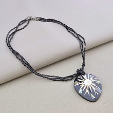 картинка Подвеска Перламутр Галиотис Бисер 46 см от магазина Wolves